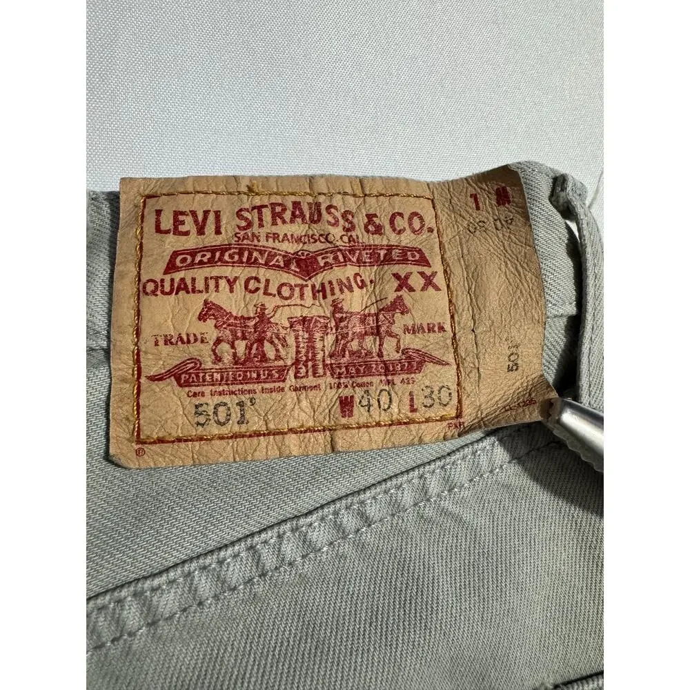 Levi Strauss & Co. Gray Denim 501 XX Jeans - Men's Size 40x30
